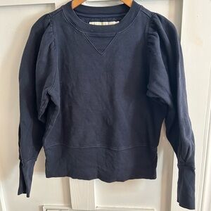 Marie Oliver Navy puff sleeve sweatshirt size small